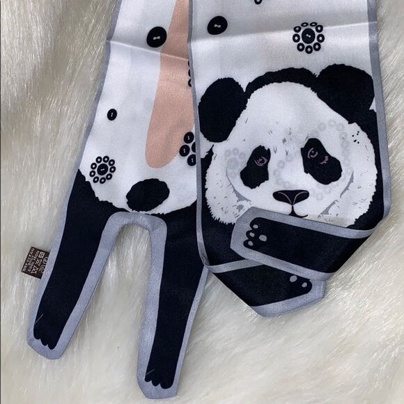 Panda 🐼 Twilly Bandeau Hair Neck Bag Tie  - Picture 6 of 8